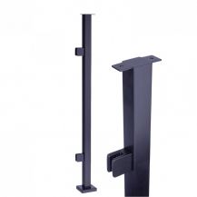 Balustrade post 40x40 with handrail for glass - RAL 7016 anthracite